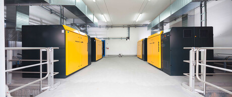 Blower station: Four FBS series rotary screw blowers are in use at BMI in Zapfendorf