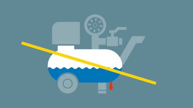 Οι υγροποιημένοι υδρατμοί που δημιουργούνται στον i.Comp 3 εξατμίζονται με τη βοήθεια μιας νέας τεχνολογίας.